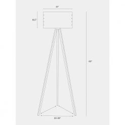 Bijou 60 in. Natural Wood LED Tripod Lamp with Interlacing Ribbon White Shade by Brightech -Brightech Sales wood brightech floor lamps ty jjpf gepv 44 1000