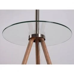 Zola 61 in. Antique Brass Floor Lamp with Drum Shade by Manor Brook -Brightech Sales wood grain and antique brass with clear glass tray manor brook floor lamps mb100265 44 1000