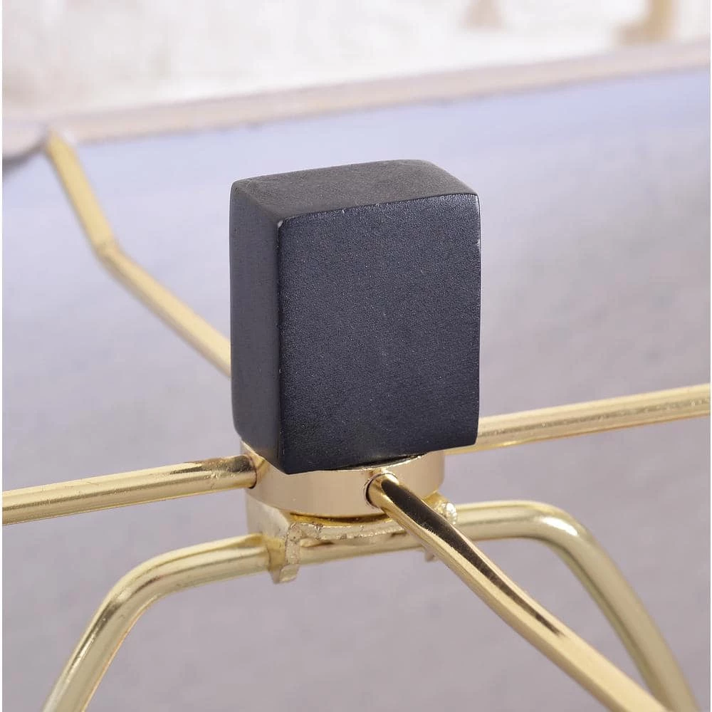 Beam 30 in. Wood Grain Table Lamp with Cream Fabric Shade by Manor Brook 9 Beam 30 in. Wood Grain Table Lamp with Cream Fabric Shade by Manor Brook - Image 7